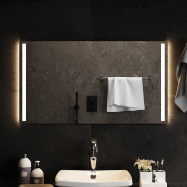 vidaXL Καθρέφτης Μπάνιου με LED 90x50 εκ.