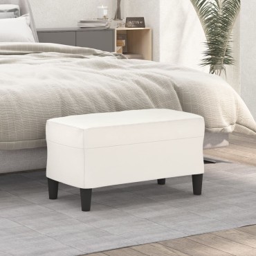 vidaXL Πάγκος Κρεμ 70x35x41cm από Συνθετικό Δέρμα 1 τεμ.