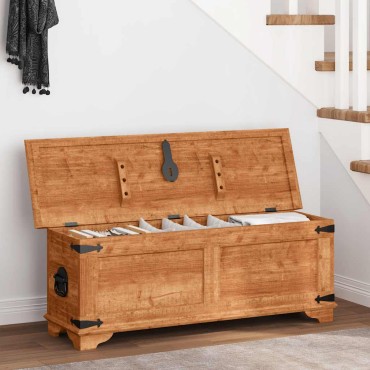 vidaXL Μπαούλο Αποθήκευσης από Ακατέργαστο Ξύλο Μάνγκο 110x35x40cm 1 τεμ.