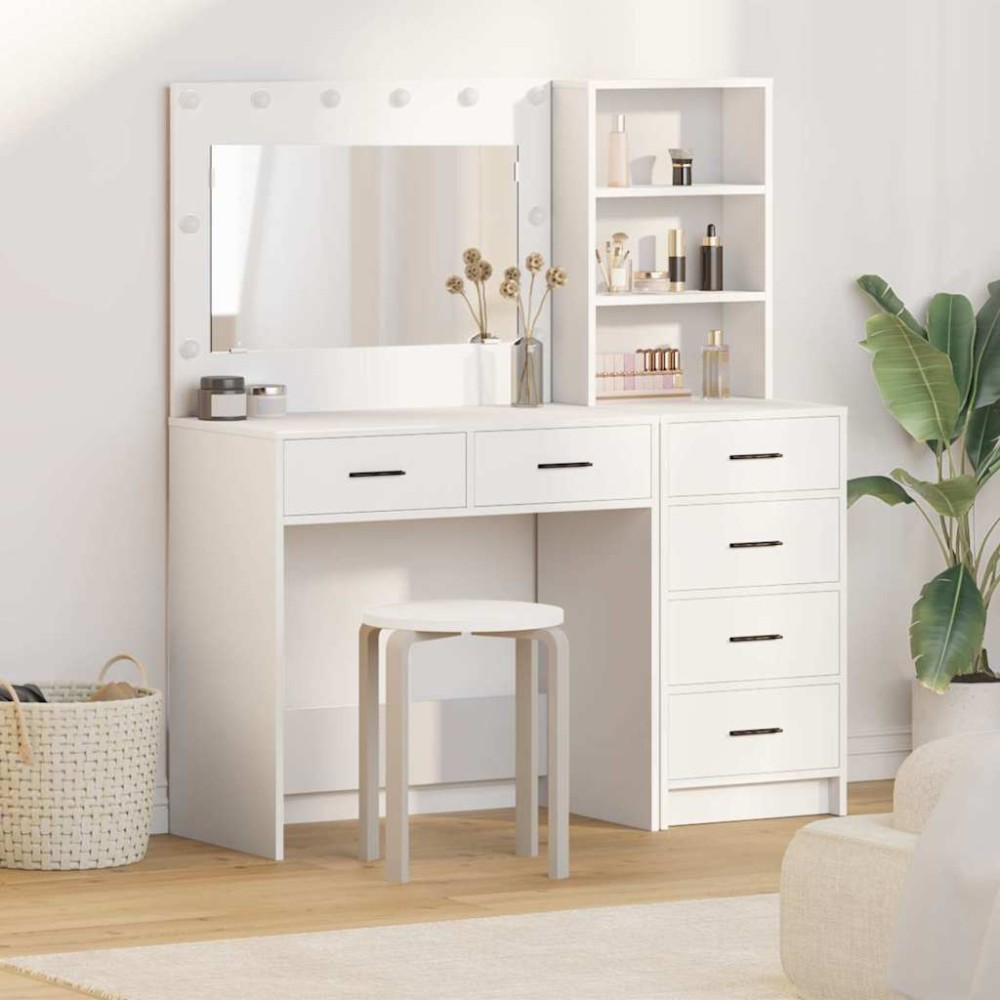 vidaXL Τραπέζι περιποίησης 2 τεμ. Λευκό 78.5x41x135 εκ