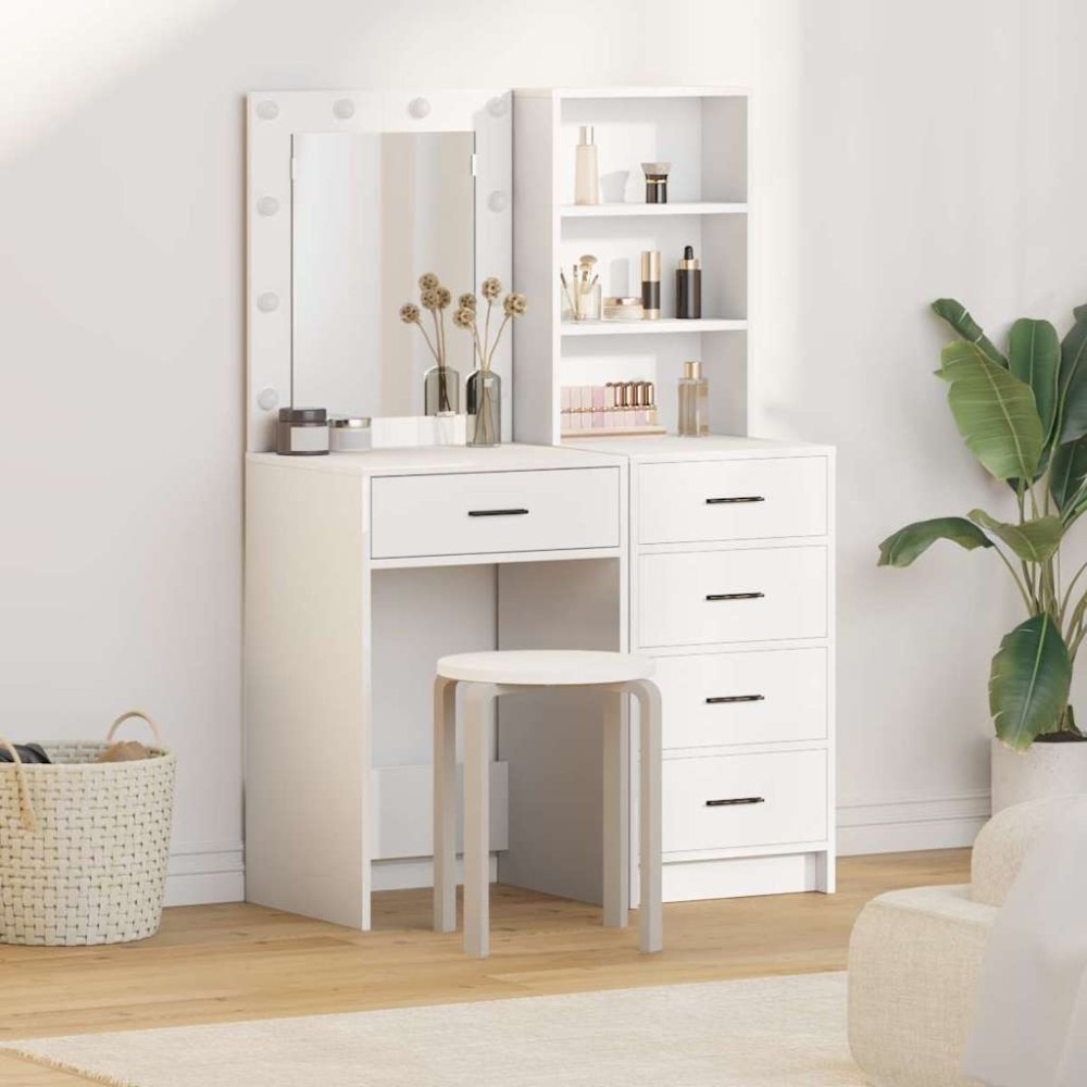 vidaXL Τραπέζι περιποίησης 2 τεμ. Λευκό 50x41x135 εκ