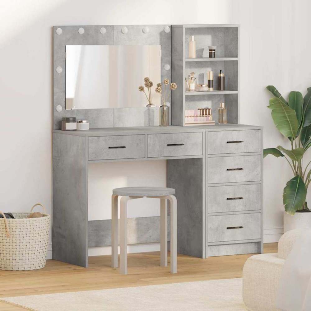 vidaXL Τραπέζι περιποίησης 2 τεμ. Γκρι 78.5x41x135 εκ