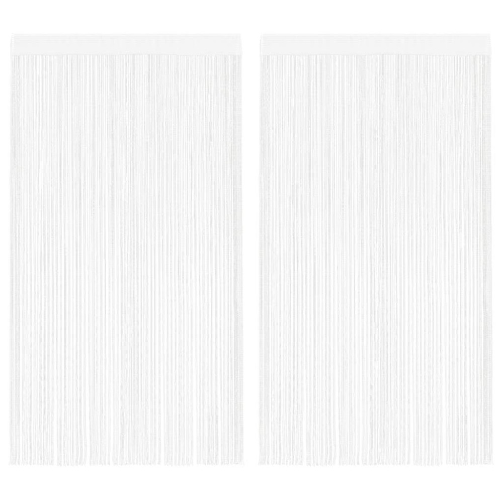 vidaXL Κουρτίνες με Κρόσσια 2 τεμ. Λευκές 140x250cm