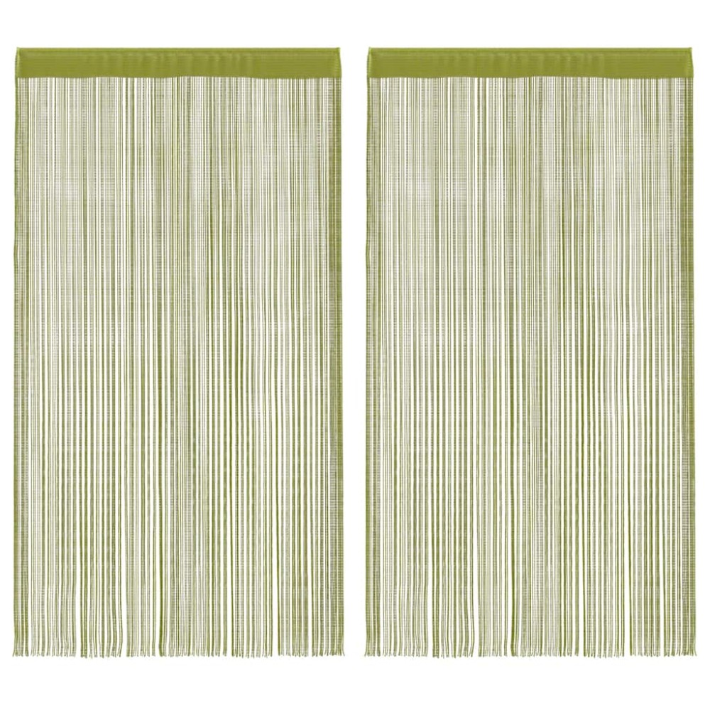 vidaXL Κουρτίνες με Κρόσσια 2 τεμ. Πράσινες 140x250cm