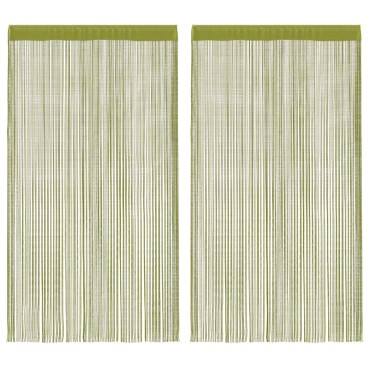 vidaXL Κουρτίνες με Κρόσσια 2 τεμ. Πράσινες 140x250cm