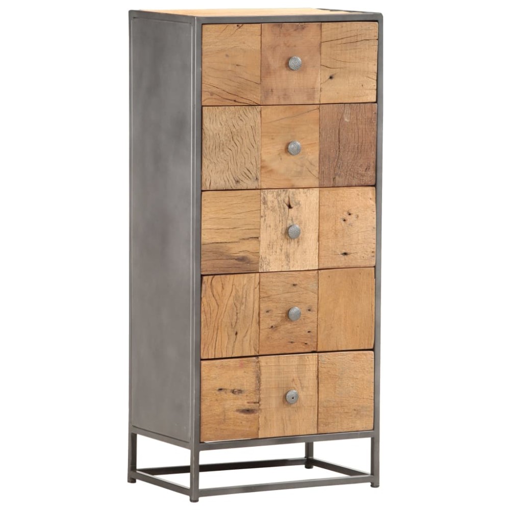 vidaXL Συρταριέρα 45x30x100cm από Μασίφ Ανακυκλωμένο Ξύλο 1 τεμ.