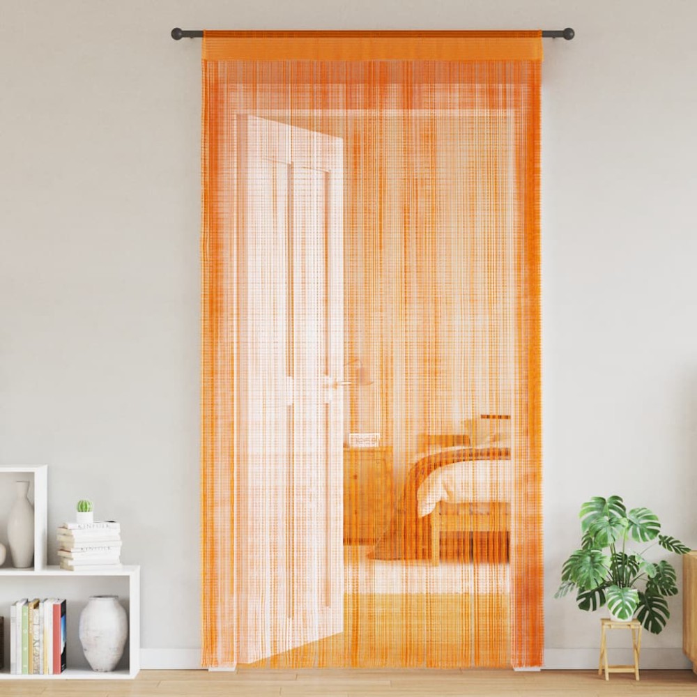 vidaXL Κουρτίνες με Κρόσσια 2 τεμ. Πορτοκαλί 140x250cm