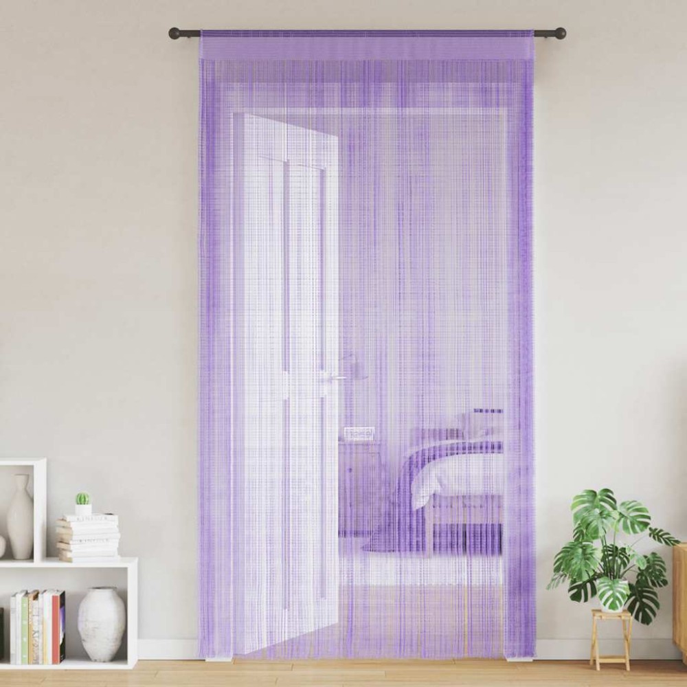 vidaXL Κουρτίνες με Κρόσσια 2 τεμ. Μοβ 140x250cm