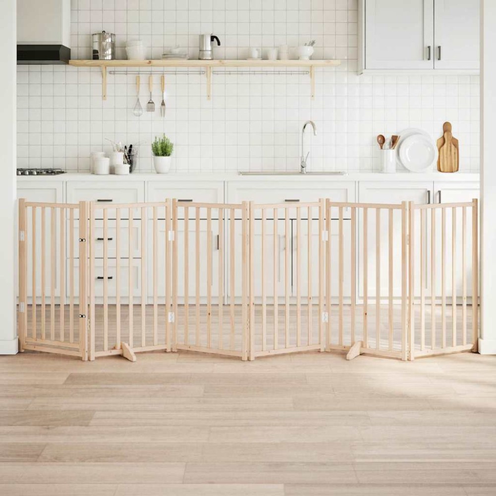 vidaXL Πόρτα Σκύλου με Πόρτα, Πτυσσόμενη, 6 Πάνελ, 300 εκ. από Μασίφ Ξύλο Έλατου vidaXL Πόρτα Σκύλου με Πόρτα, Πτυσσόμενη, 6 Πάνελ, 300 εκ. από Μασίφ Ξύλο Έλατου