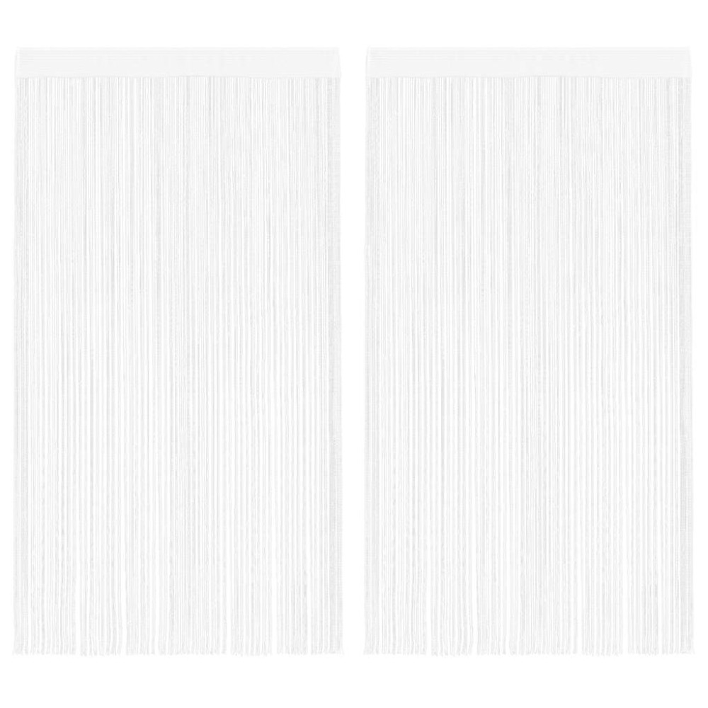 vidaXL Κουρτίνες με Κρόσσια 2 τεμ. Λευκές 100x250cm