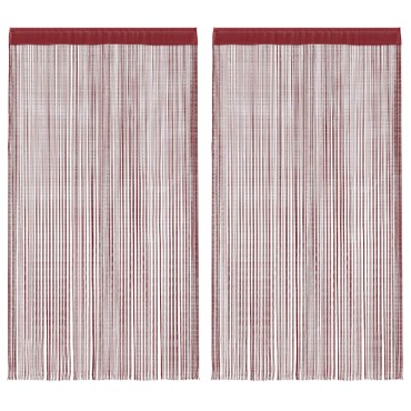 vidaXL Κουρτίνες με Κρόσσια 2 τεμ. Μπορντό 140x250cm
