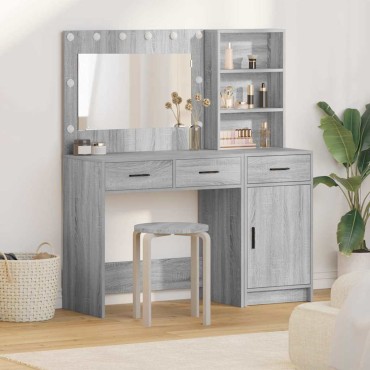 vidaXL Τραπέζι περιποίησης 2 τεμ. Γκρι 78,5x41x135 εκ