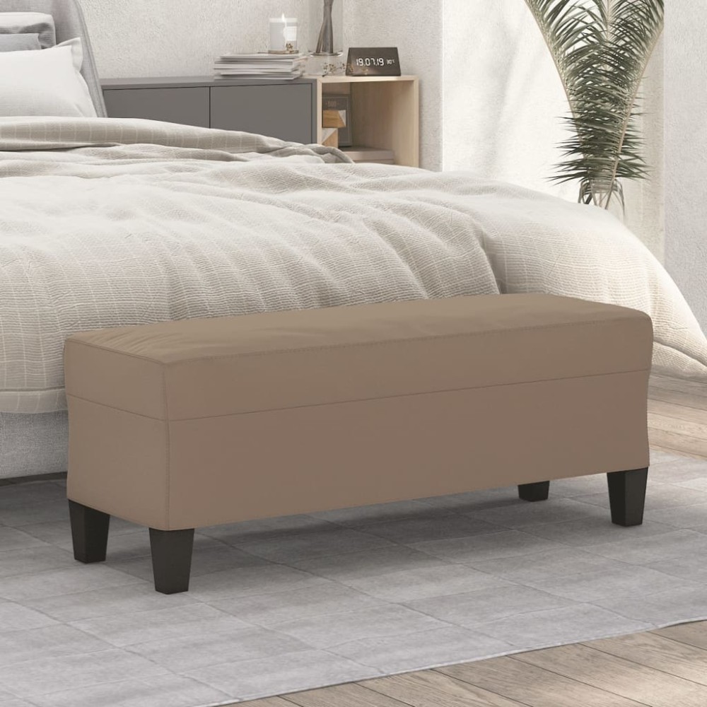 vidaXL Πάγκος Taupe 100x35x41cm από Ύφασμα Μικροϊνών 1 τεμ.