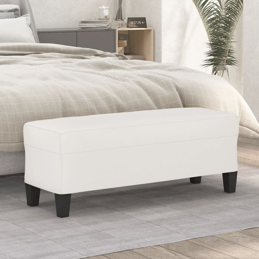 vidaXL Πάγκος Μπεζ 100x35x41cm από Ύφασμα Μικροϊνών 1 τεμ.