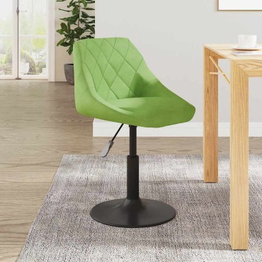 vidaXL Σκαμπό Μπαρ Ανοιχτό Πράσινο Βελούδινο 46x44x(62,5-77,5)cm 1 τεμ.
