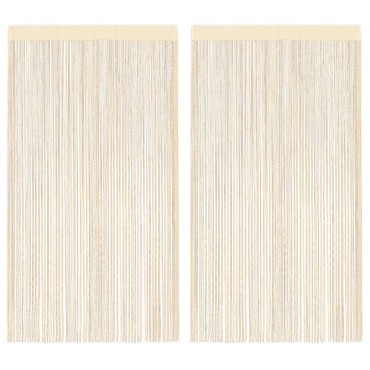 vidaXL Κουρτίνες με Κρόσσια 2 τεμ. Κρεμ 140x250cm