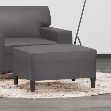 vidaXL Υποπόδιο Γκρι 70x55x41cm από Συνθετικό Δέρμα 1 τεμ.