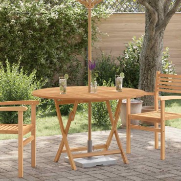 vidaXL Τραπέζι Κήπου Πτυσσόμενο 110x75cm Μασίφ Ξύλο Teak 1 τεμ.