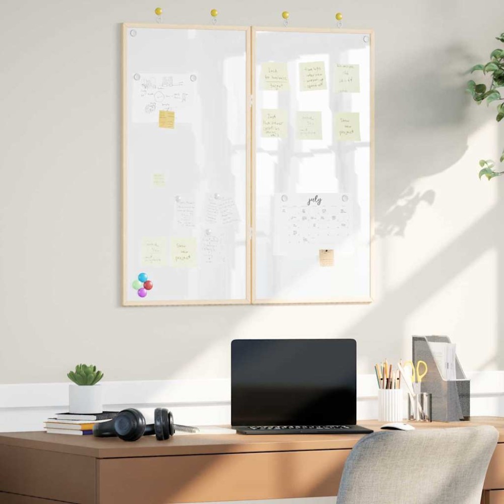 vidaXL Πίνακας Ενημερώσεων 80 x 80 x 1.4 εκ. Μασίφ ξύλο πεύκου Λευκό