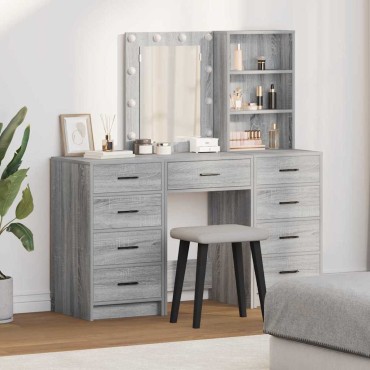 vidaXL Τραπέζι περιποίησης 3 τεμ. Γκρι 40x41x135cm