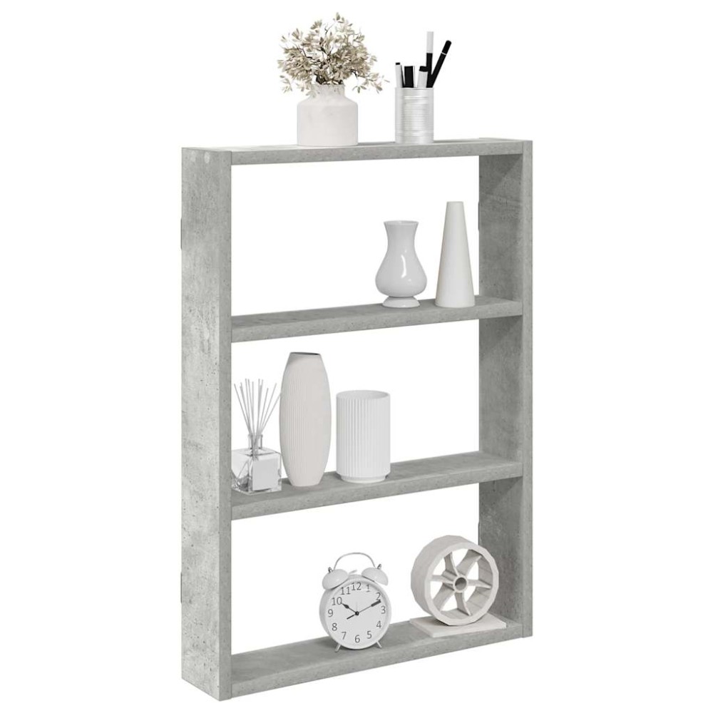 vidaXL Ράφι τοίχου από σκυρόδεμα γκρι 43x9x60cm Κατασκευασμένο ξύλο 1 τεμ.