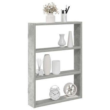 vidaXL Ράφι τοίχου από σκυρόδεμα γκρι 43x9x60cm Κατασκευασμένο ξύλο 1 τεμ.