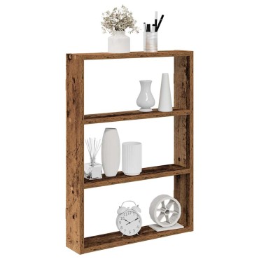 vidaXL Ράφι τοίχου Παλιό ξύλο 43x9x60cm Κατασκευασμένο ξύλο 1 τεμ.