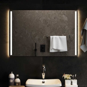 vidaXL Καθρέφτης Μπάνιου με LED 90x60 εκ.