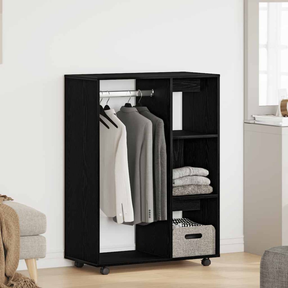 vidaXL Ντουλάπα Μαύρη Δρυς 80x40x110cm από Τεχνητό Ξύλο 1 τεμ.