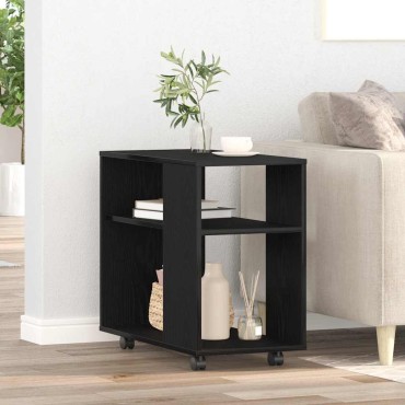 vidaXL Βοηθητικό Τραπεζάκι Μαύρο Δρυς 70x35x60cm από Τεχνητό Ξύλο 1 τεμ.