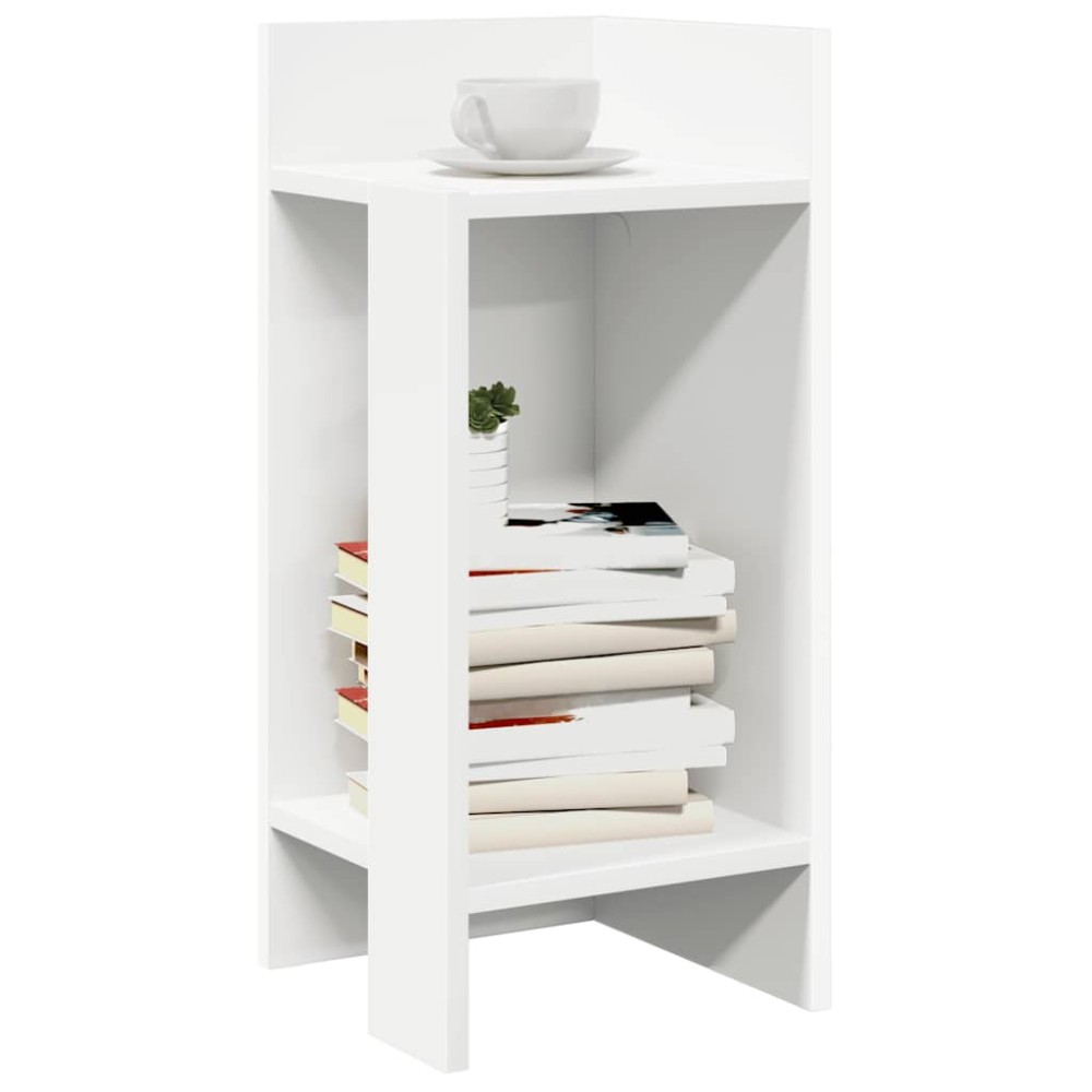 vidaXL Τραπεζάκι με ράφι λευκό 25,5x27x60cm 1 τεμ.