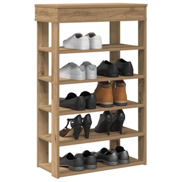 Ράφι παπουτσιών vidaXL Artisan Oak 60x30x98cm Κατασκευασμένο ξύλο