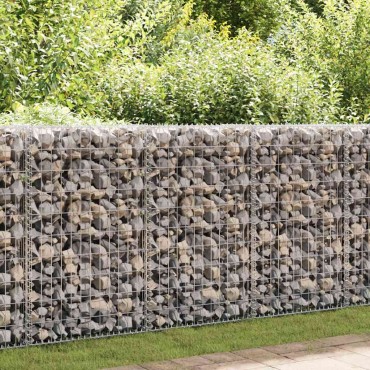 vidaXL Συρματοκιβώτιο Τοίχος 60x30x100cm Γαλβαν. Χάλυβας + Καλύμματα