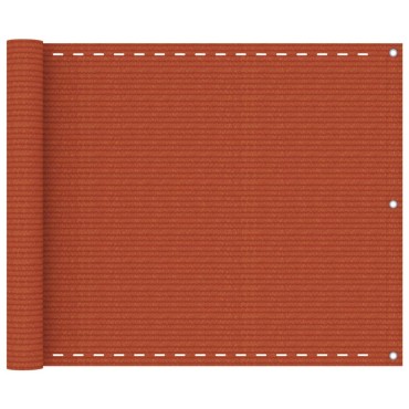 vidaXL Διαχωριστικό Βεράντας Πορτοκαλί 75 x 500 εκ. από HDPE