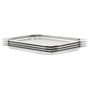 vidaXL Λεκάνες Gastronorm 4 τεμ. GN 1/1 20 χιλ. από Ανοξείδωτο Ατσάλι