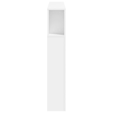 vidaXL Κεφαλάρι Κρεβατιού με LED Λευκό 120x18,5x103,5cm Επεξεργ. Ξύλο 1 τεμ.