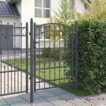 vidaXL Πύλη Φράχτη EMMEN 170 x 100 εκ. Ατσάλι με Επικάλυψη Πούδρας