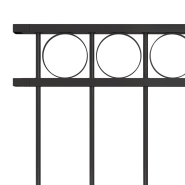 vidaXL Πάνελ Περίφραξης ASSEN Ατσάλινο Μαύρο 163x80cm