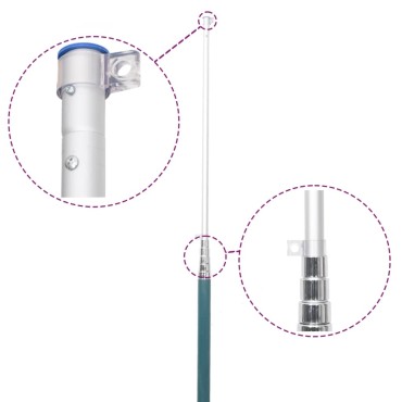 vidaXL Δανέζικη Σημαία και Κοντάρι 5,55 μ. από Αλουμίνιο