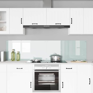 vidaXL Πλάτη κουζίνας 2 τεμ. Λευκό 100 x 50 cm σκληρυμένο γυαλί
