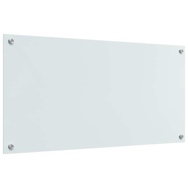 vidaXL Πλάτη κουζίνας 2 τεμ. Λευκό 100 x 50 cm σκληρυμένο γυαλί