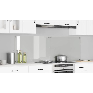 vidaXL Πλάτη κουζίνας 2 τεμ. Διαφανές 90 x 60 cm σκληρυμένο γυαλί