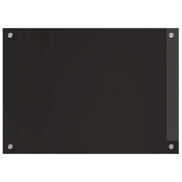 vidaXL Πλάτη κουζίνας 2 τεμ. Μαύρο 70 x 50 cm σκληρυμένο γυαλί