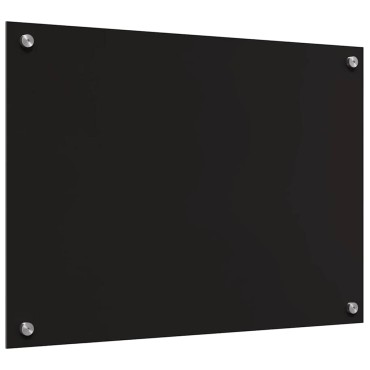 vidaXL Πλάτη κουζίνας 2 τεμ. Μαύρο 70 x 50 cm σκληρυμένο γυαλί