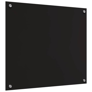 vidaXL Πλάτη κουζίνας 2 τμχ. Μαύρο 70 x 60 cm σκληρυμένο γυαλί
