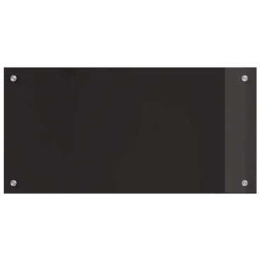 vidaXL Πλάτη κουζίνας 2 τμχ. Μαύρο 80 x 40 cm σκληρυμένο γυαλί