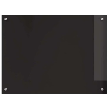 vidaXL Πλάτη κουζίνας 2 τμχ. Μαύρο 80 x 60 cm σκληρυμένο γυαλί