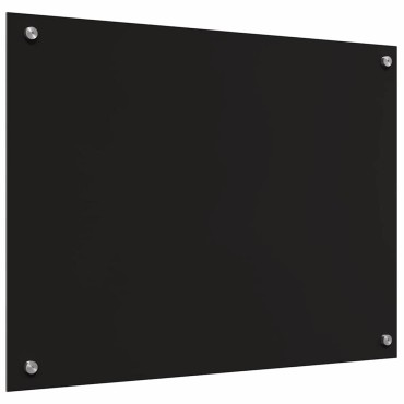 vidaXL Πλάτη κουζίνας 2 τμχ. Μαύρο 80 x 60 cm σκληρυμένο γυαλί