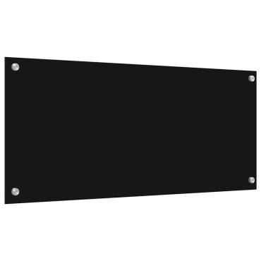 vidaXL Πλάτη κουζίνας 2 τμχ. Μαύρο 90 x 40 cm σκληρυμένο γυαλί