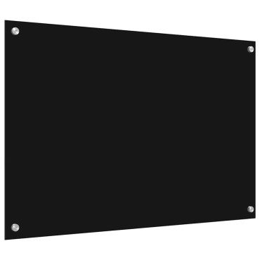 vidaXL Πλάτη κουζίνας 2 τεμ. Μαύρο 90 x 60 cm σκληρυμένο γυαλί